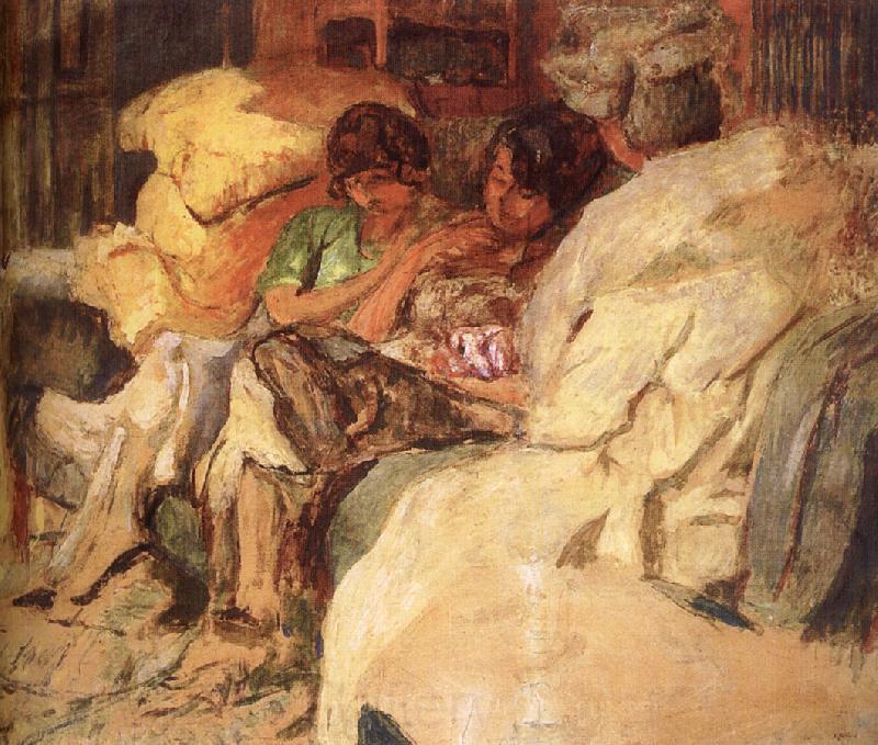 Edouard Vuillard Three women in the sofa Spain oil painting art